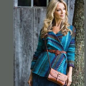 New Patricia Nash Torri Leather crossbody Bag